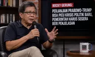 Rocky Gerung Soroti Nasib Perjanjian Prabowo-Trump, Sebut Bisa Picu Krisis Politik Baru