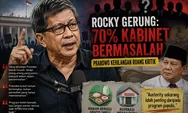 Rocky Gerung Sebut 70 Persen Kabinet Bermasalah, Nilai Prabowo Kehilangan Sosok Pengkritik di Lingkaran Istana