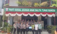 Perwakilan Resimen Prawira Satya Nusantara Sekolah Inspektur Polisi ke 53 PMJ Datangi Panti Balita Bangsa