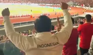 Momen Prabowo Nyanyikan Tanah Airku di Pinggir Lapangan Usai Indonesia Kalahkan Bahrain