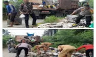 Usai Rapat Minggon, Kades Buni Bakti Pimpin Kerja Bakti Angkat Sampah di Pinggir Jalan