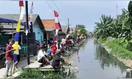 Seru!! Warga Padati Lomba Mancing Gratis di Kali Kopeng Desa Kedung Pengawas 