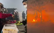 Viral! Relawan Buka Posko Makan Gratis untuk Tim Damkar di Lintang Batang Kalbar, Api Dekati SPBU