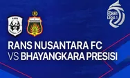 Link Live Streaming BRI Liga 1 : RANS Nusantara FC vs Bhayangkara FC Yang Segera Berlangsung di Vidio Gratis 