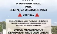 Perhatian! Pengguna Jalan Diimbau Gunakan Jalur Alternatif saat Penertiban PKL Puncak Tahap Dua