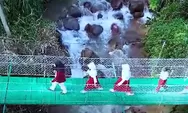 Jembatan Gantung Cisurupan Garut Hadir, Pelajar Tak Lagi Bolos Sekolah karena Terhadang Banjir