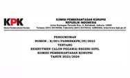 KPK buka lowongan untuk calon Pegawai Negeri Sipil tahun 2023/2024: Ini detailnya ...