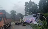 Begini Kronologis Truk Vs Bus Adu Banteng di Jalintim Muba, Adakah Korban Jiwa?