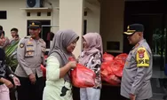 Duh Emak-emak ya, Beras Premium Operasi Pasar Polres Serang Diborong Habis