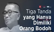Helmy Yahya : Tiga Tanda Orang Bodoh ang Tidak Akan Sukses, Inilah Tiga Cirinya