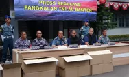 Jutaan Batang Rokok Ilegal Bakal Diselundupkan ke Sumatera, Namun Berhasil Digagalkan Lanal Banten