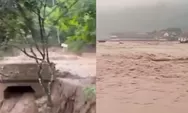  Video Amatir Rekam Detik-detik Sungai Cidadap Meluap, Terjang Perkampungan di Sukabumi