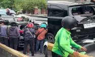 Dramatis! Calya Lawan Arah di Gunung Sahari Jakpus Nekat Lindas Motor Ojol, Diduga Panik Gunakan Pelat Palsu