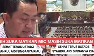 Kembali Terjadi Mic Mati Ketika Anggota DPR RI Menyampaikan Interupsi