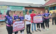 Bupati Heriyus Tutup Turnamen Bola Volly Putri Tingkat Kecamatan Laung Tuhup