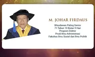 Usia Tak Jadi Halangan, Muhammad Johar Firdaus 71 Tahun Jadi Wisudawan Terbaik Unpad Paling Tua