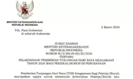 Hak Buruh Dijamin, Surat Edaran THR 2026 Wajibkan Perusahaan Bayar Penuh Maksimal H-7