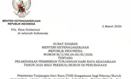 THR 2026 Wajib Dibayar Penuh, Perusahaan Diimbau Cairkan Lebih Awal