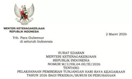 Update Terbaru Ketentuan THR 2026 Sesuai Surat Edaran Menteri Ketenagakerjaan Nomor M/3/HK.04.00/III/2026
