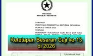 PEMBERIAN GAJI KETIGA BELAS KEPADA APARATUR NEGARA, PENSIUNAN, PENERIMA PENSIUN, DAN PENERIMA TUNJANGAN TAHUN 2026