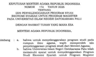 UIN Datokarama Palu Resmi Punya Prodi Magister Ekonomi Syariah, Izin dari Kemenag Sudah Terbit