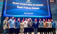 Kunjungan Mendadak Prabowo, Garibaldi Thohir, dan Maruarar Sirait ke Bursa Efek Indonesia Beri Dampak Positif