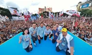 Antusiasme Tinggi! Ratusan Ribu Pendukung Banjiri Kirab Kebangsaan Prabowo Gibran di Semarang