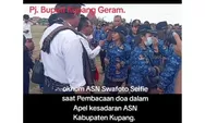 Sontak Viral! Oknum PPPK Tertangkap Kamera Foto Selfie Saat Upacara Harkitnas  Bikin Pj Bupati  Kupang Geram