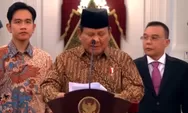 Prabowo Subianto Mengumumkan Susunan Kabinet Merah Putih , di Istana Merdeka Jakarta