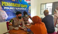 Layani Warga Gatak, Polres Sukoharjo Gelar Bakti Kesehatan Pengobatan Gratis 
