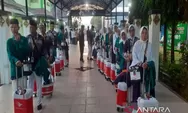 Wamenang Lepas Calon Haji Kloter Pertama Embarkasi Solo di Asrama Haji Donohudan