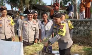 Dukung Kedaulatan Pangan, Polres Kulon Progo 'Bangunkan' Lahan Tidur untuk Menanam Padi