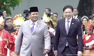 Presiden Prabowo Terima PM Singapura dengan Upacara Jajar Kehormatan dan Iringan Pasukan Berkuda