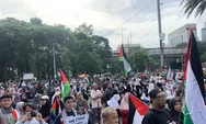 Takbir Menggema dalam Aksi Bela Palestina di Depan Kedubes AS