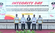 Sukoharjo Bersih Korupsi, Bupati Sukoharjo Canangkan Unit Kerja Zona Integritas dan Desa Antikorupsi