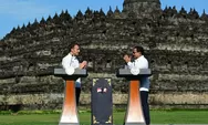 Fadli Zon Ceritakan Macron Berhasil Gapai Patung Buddha di Candi Borobudur