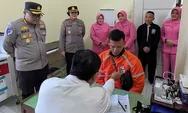 Bakti Kesehatan Hari Bhayangkara Ke-79, Polres Temanggung Gelar Bansos dan Cek Kesehatan Gratis  