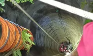 Jatuh ke dalam sumur sedalam 17 meter, Alhamdulillah seorang wanita di Ponjong berhasil diselamatkan warga