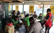 Kasatlantas Polres Salatiga ajak ngopi dan makan bareng perwakilan Ojol