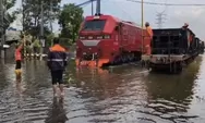 Banjir rendam jalur rel di Semarang, sebanyak 16 perjalanan kereta api dibatalkan