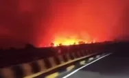 Viral! Kebakaran Besar di Tumbang Nusa Kalteng, Langit Merah Seperti Lautan Api