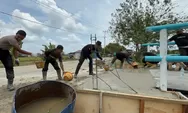 Bangun Jembatan Merah Putih Presisi di Sungai Mandau, Sinergitas Polri dan Masyarakat Bahu Membahu 