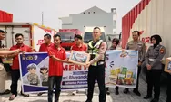 Sambut Hari Bhayangkara ke 80, Satlantas Polresta Pekanbaru, Bagikan Ratusan Paket Bansos ke Driver Ekspedisi