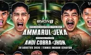Hasil Lengkap BYON Combat Showbiz 8: Ammarul Shafiq Kalahkan Jeka Saragih, Wong Jhonson Rebut Sabuk ICB