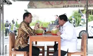 Jokowi dan Prabowo Santap Bakso Bandongan di Kios Kaki Lima Magelang, Warga Mendoakan: Semoga Tetap Merakyat