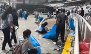 Sigap, Para Pendukung Prabowo Gibran Inisiatif Bersihkan Sampah usai Kampanye di GBK
