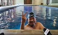 Seger! Usai Nyoblos, Prabowo Santai Berenang di Sela Menunggu Quick Count