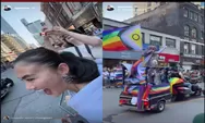 Agnez Mo Teriak Senang di Pinggir Jalan Kanada, Saat Parade Kaum Pelangi Lewat di Depannya, Pro LGBT kah? 