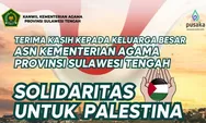 Alhamdulilah, ASN Kemenag se-Sulteng Donasi Untuk Palestina