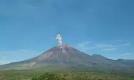 WASPADA! Gunung Semeru Erupsi Empat Kali dalam Sehari, Ketinggian Sekitar 700 Meter